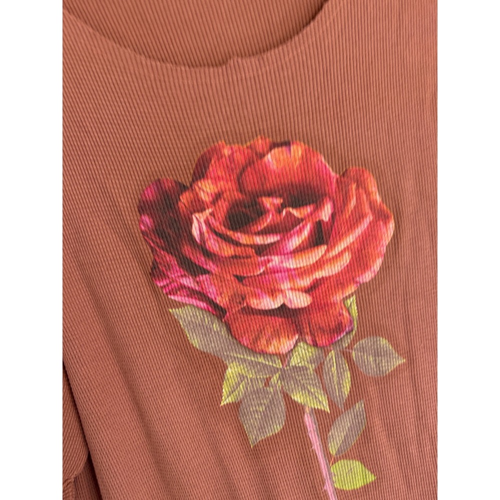 Free People x Vintage Souls Slouchy Maxi Dress with Rose Graphic - Picture 8 of 15